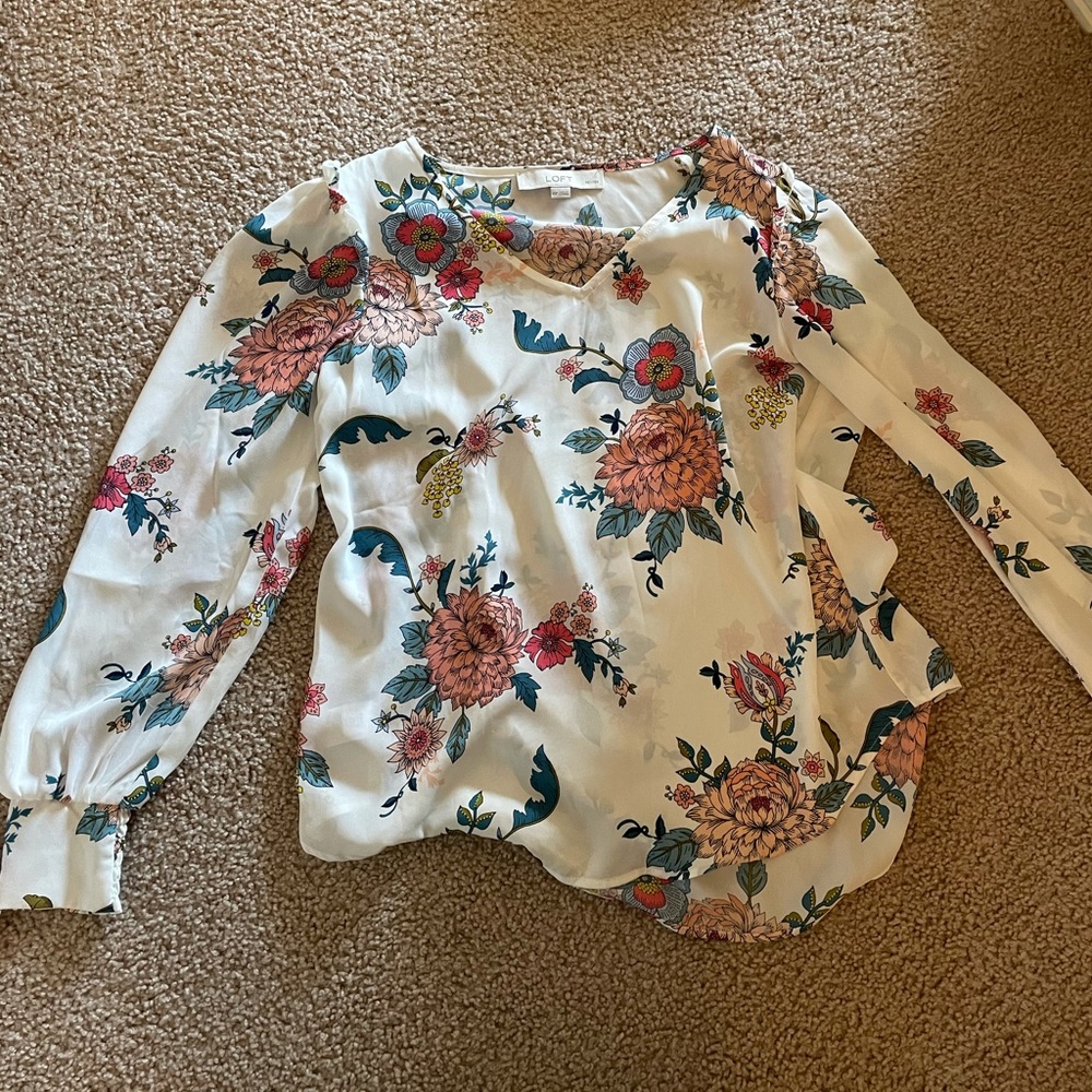 LOFT Floral Blouse